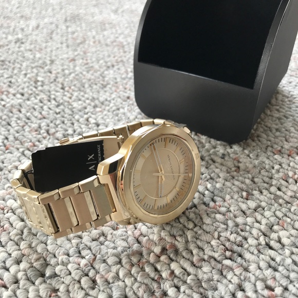 Armani Exchange Men's Ryder Gold Plated 45mm Watch - Picture 4 of 8